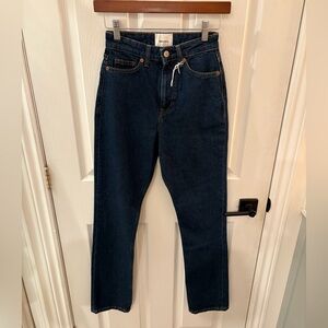 Reformation Women's Dark Blue Straight Jeans